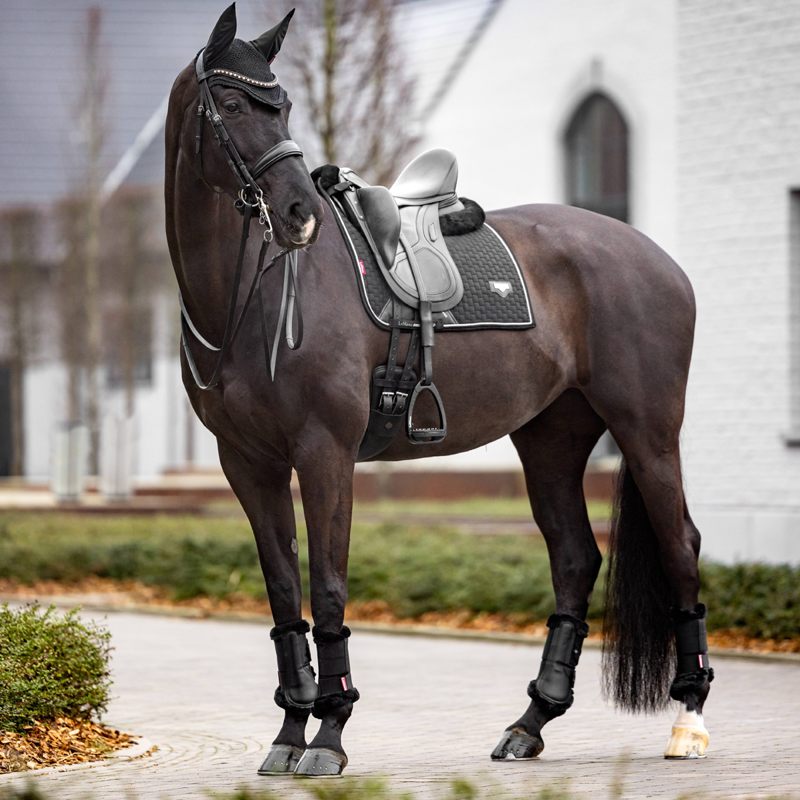 LeMieux Puissance Suede Dressage Pad - Black-2